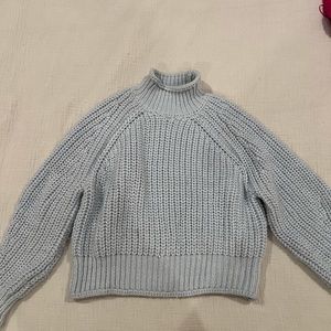 H&am Ice blue turtleneck sweater